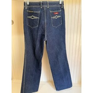 Vintage Jordache High Waisted Dark Wash Jeans Contrast Stitch Size 8-10 80's